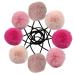 4 Pairs Fur Hair Bobbles for Girls Cute Hair Ties with Fur Ball Elastic Ponytail Holders Hair Band for Girls Hair Accessories