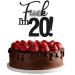 VIKY Tortendendeko 20 Birthday Deco Young Girls Cake Topper Birthday Glitter 20th Birthday Tortendendeko Kuchendeko Birthday Black 20th Birthday Kuchendeko 20th birthday party cake decoration