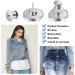 Adjustable Reusable Jean Buttons Set | Metal Pants Button Replacement - 12 Sets | No Sew, No Tools Required | Instantly Tighten Loose Jeans - Buy Online on SooperMarket.com