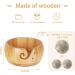 UNAYMIDY Wooden Yarn Bowl with 12 Crochet Hooks - Large 6.7 Brown Knitting Holder Dispenser for Crocheting - Buy Online on SooperMarket.com