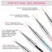 Sularpek 5 Pcs Double Ended Nail Art Brushes Set | Liner Brushes, Dotting Tools & Painted Pen for DIY Nail Designs - Buy Online on SooperMarket.com