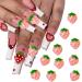 10 PCS 3D Pink Resin Strawberry Nail Charms - Metal Nail Decorations for DIY Crafts and Nail Art