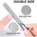 RTRTGS Set of 2 Nail File Set Stainless Steel Professional Nail Files Metal Double-Sided with Non-Slip Handle Leather Bag Fine / Coarse Nail File for Manicure - Buy Online on SooperMarket.com