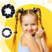 24 Piece Black Volleyball Hair Scrunchies Set - Silk Satin Elastic Hair Ties for Players Teams - Perfect Sports Gift for Girls & Women - Buy Online on SooperMarket.com