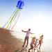 Hengda Kite Pack: 3 Colors Easy Flyer Octopus Kite for Kids - Large 31 Wide with Long Tail - Beach or Park Fun - Red, Green, Blue - Buy Online on SooperMarket.com