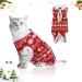 Hipet Cat Surgical Recovery Suit for Abdominal Wounds or Skin Diseases,Substitute E-Collar & Cone,Cat Onesie Anti Licking Pet Surgical Recovery Vest Shirt L Christmas