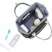 Caucko Baby Diaper Bag with Stroller Hook - Multifunctional Nylon Travel Backpack Large Capacity with Multiple Compartments - Gray (KT01-4) - Buy Online on SooperMarket.com