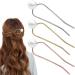 3 PACK Pearl U Shape Hair Fork Sticks Updo Hair Pins for Buns Chignon Wedding Hair Styling Tool Bridal Hair Accessories for Women and Girls