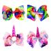 8 Inch Unicorn Hair Bows for Girls - JoJo Siwa Style Hair Accessories with Alligator Clips - Perfect Xmas Gift Set - Buy Online on SooperMarket.com