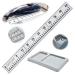 Goture Boat Foam Fishing Ruler and Cell Phone Holder Kit,2 in 1 Fishing Boat Dash Accessory Adhesive Backing Fishing Tool,44" Fishing Measurement Tool Boat Gadgets Segmented Fish Measuring Board A:Fishing Ruler and Boat Dash Pad(Grey)