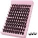 Selawasty 100 Lash Clusters DIY Eyelash Extensions Clusters Lashes D Curl Mega Volume Individual Lashes Eyelash Clusters Extensions Wispy Lashes Cluster DIY at Home (S7-D-12-16MIX)