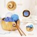 UNAYMIDY Wooden Yarn Bowl with 12 Crochet Hooks - Large 6.7 Brown Knitting Holder Dispenser for Crocheting - Buy Online on SooperMarket.com