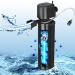 Aquarium U-V Filter Pump for 150-560 liters of pelvis 7W anti algae U-V Small internal filter diving pump 1500L/H crystal clear algae destroyer water pump for sweet and salt water aquariums