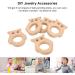 5Pcs Baby Teethers Owl Wooden Chewing Ring | Non-Toxic Robust DIY Jewelry Accessories & Baby Bite Stick - Buy Online on SooperMarket.com