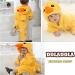 Doladola Unisex Baby Toddler Romper Jumpsuit | Hooded Cartoon Sleepsuit | 24-30 Months | Yellow Duck Design - Buy Online on SooperMarket.com