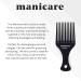 Manicare Afro Comb - Professional Hairdressing Tool for Curly, Wavy, Frizzy Hair - Wide Tooth, Anti-Static, Reduces Breakage, Gentle on Hair and Scalp - Buy Online on SooperMarket.com