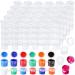 100 Strips 600 Pots Empty Paint Strips Paint Cup Pots Mini Strips Clear Plastic Storage Containers Art Painting Craft Supplies for Classrooms Schools Paintings Art Festivals (3 ml/ 0.1 oz)