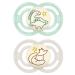 Mam Perfect Night Schnuller in the 2 Set shining in the dark tooth-friendly baby pacifier from sustainable & organic-renewable materials with pacifier box 6-16 months Dino / Fuchs 6-16 / Silicone / Night (2-pack) Dino / Fuchs