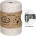 3mm x 300 Yards Natural Cotton Macrame Cord - Twisted Rope for Wall Hanging, Plant Hangers, Gift Wrapping - Wedding Decor Supplies - 300yd (Natural) - Buy Online on SooperMarket.com