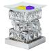 MeplLivs Crystal Wax Melt Warmer Electric Wax Burner Essential Oil Warmer Fragrance Night Light Lamp for Gifts & Decor, Home, Office, SPA,Bedroom (Silver)