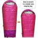 RED CAMP Kids Mummy Sleeping Bag for Camping - 3 Season Cold Weather Bag, Blue/Rose Red Pink, 2.4lbs Filling - Buy Online on SooperMarket.com