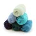 Woolbuddy Needle Felting Wool Roving Bag 60g  Beautiful Roving Wool  Handmade Sheepwool  Zero Waste Kit  for Needle Felting Beginner and Adult  Wet Felting  Felting Supplies and Felting Soap (Blue)