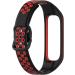 Two-Toned Silicone Wristband for Samsung Galaxy Fit 2 | Red Breathable Bracelet Strap for SM-R220 Fitness Smartwatch - Buy Online on SooperMarket.com