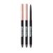 Ruby Kisses Waterproof Eyeliner 24HR Waterproof Long-Lasting Mechanical Eyeliner Pencil with Built-in Sharpener Smudgeproof 3 Pack (Blackest Black)