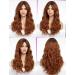 Wokestar Long Auburn Synthetic Hair Wig for Women with Curtain Fringe - Shop Now - Buy Online on SooperMarket.com
