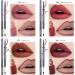 4PC Nude Lip Liner Set - Vegan & Cruelty-Free - Matte, Creamy Formula with Brush - Precise & Define for Easy Application - B01 - Buy Online on SooperMarket.com