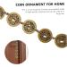 Alipis 1 String Vintage Copper Coins Vintage Decor Ornament Coins Charms Feng Home Pendant Coin House Brass As Shown 31X2.5X0.3CM - Buy Online on SooperMarket.com