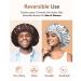 Shop Mikimini Satin Hood 2-Pack for Men & Women - Turnable Double-Layer Silk Sleep Hood for Curly Hair & Braids - Adjustable XL (Chocolate/Silver) - Buy Online on SooperMarket.com