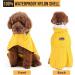 Lukovee Dog Raincoat with Clear Hood & Reflective Rim - Adjustable Waterproof Jacket for Dogs - Yellow - Size Large - Buy Online on SooperMarket.com