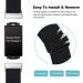 Witzon Adjustable Elastic Bands for Fitbit Charge 4/3/3SE - Breathable Fabric Pattern Replacement Strap for Women Men - Solid Black - Buy Online on SooperMarket.com