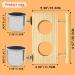 Tfwadmx Bird Food Stainless Steel Cups Wooden Perch Stand - Hanging Feeder Bowls for Parakeets, Conures, Cockatiels, Budgie Parrot - Feeding & Watering Supplies - Buy Online on SooperMarket.com