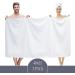 Classic Turkish Towels Premium 100% Turkish Cotton Ribbed Bath Sheet Set - 40x65 Inches, Extra Large, Quick-Dry, Absorbent, Luxury - Set of 3 White Towels - Buy Online on SooperMarket.com