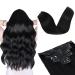 Vlasy Clip in Hair Extensions Human Hair 14 Inch Seamless Black Natural Hair Extensions Clip in Real Human Hair 7 Pieces Straight Thick Weft Human Hair Clip in Extensions for Women 1# 14 Inch(70 g) 14 Inch (70 g) 1# Black