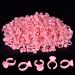 Glue Rings Glue Rings for Eyelash Extensions MEKK 300PCS Pink Lash Extension Supplies Eyelash Glue Rings Disposable Pigment Rings for Eyelash Extension Nail Art