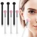 6 Pieces Sponge Makeup Applicator Mushroom Powder Puff with Handle Concealer Powder Brush Eye Makeup Eyeshadow Sponge Brush Washable Foundation Brushes for Women Girls pink+black