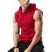 Babioboa Men's Cherry Red Workout Hooded Tank Top - X-Large - Buy Online on SooperMarket.com