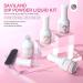 Saviland 8Pcs Dip Powder Liquid Set - Base, Top Coat, Activator, Brush Saver, Nail File - 15ml/0.5oz - Nail Accessories for Dip Powder Nails - Buy Online on SooperMarket.com