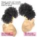 Allyreetress Afro Puff Drawstring Ponytail with Bangs - Short Kinky Curly Bun for Black Women - 3 Piece Set in 1B-Black - Buy Online on SooperMarket.com
