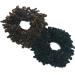 OrangeTag 2Pack Volumising Scrunchie Big Hair Tie Ring Hijab Volumizer Khaleeji Headwear Dark Coffer & Black