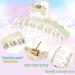 6-Piece Champagne Pearl Hair Claw Clips Set - Retro Non-Slip Barrettes for Women and Girls - Buy Online on SooperMarket.com