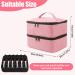 Movstriker Nail Polish Organiser Bag Double Layer Nail Varnish Storage Holds 30 Bottles and A Nail Lamp Traveling Nail Polish Storage Case Portable Nail Lipstick Beauty Tools Box(Pink) - Buy Online on SooperMarket.com