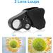 2 Pack Illuminated Jewelers Loupe 30X 60X 90X Portable Eye Loupe Magnifier Lighted Magnifying Glass with Bright LED Light for Jewelry Coins Gems Stamps Watches Rocks Black - Buy Online on SooperMarket.com