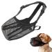 Mesh dog muzzle breathable muzzle for dogs muzzle for dogs with a rounded mesh nylonnetz muzzle with safety straps for small adjustable breathable mesh muzzle s w-black