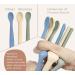 Moonkie Silicone Baby Spoons Set of 4 - Soft-Tip Spoons for Infant Feeding - Chewproof & Bendable - Ideal for Self-Feeding & Baby Led Weaning - Grey/Warm Taupe/Ether/Sage - Buy Online on SooperMarket.com