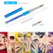 5 Piece Rhinestone Nail Brush Set with Metal Handle for Salon Quality 3D Nail Art - Sizes 4, 6, 8, 10, 12 - Buy Online on SooperMarket.com