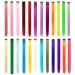 24PCS Colored Hair Extensions Clip In 22Inch Rainbow Hair Extensions Colorful Straight Extensions Hair Highlights Accessories for Kid Girls Women Party Hair Decor 24pcs-Colorful